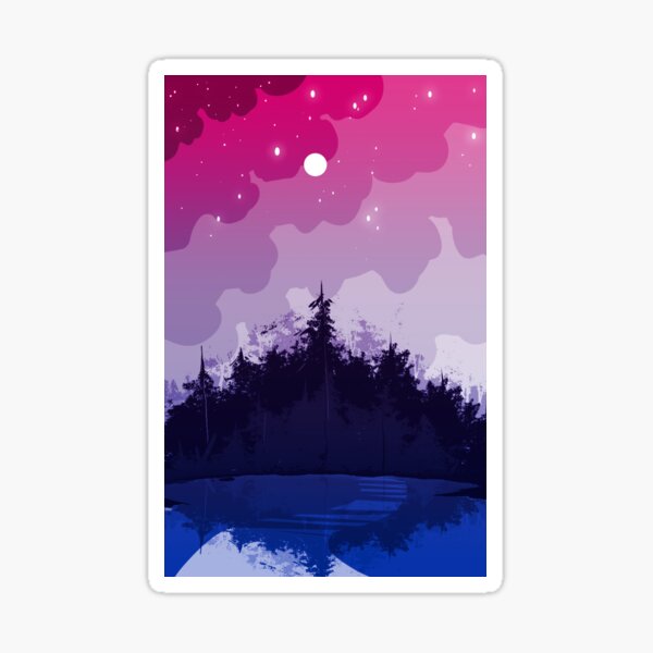bi pride forest Sticker