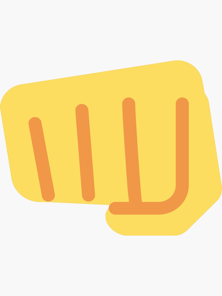 "Punching Fist Emoji Icon" Sticker for Sale by PrintPortal Redbubble