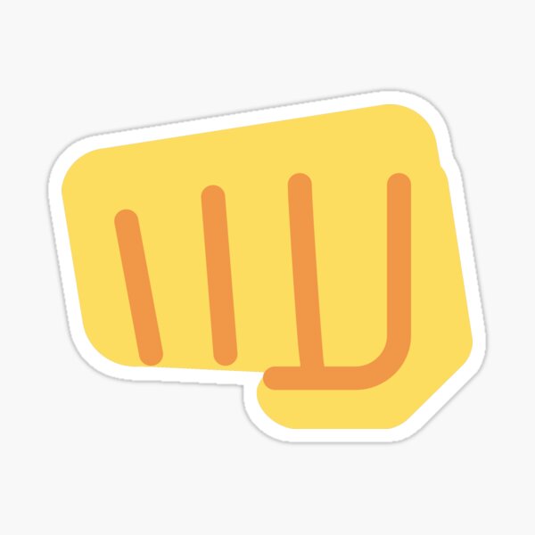 "Punching Fist Emoji Icon" Sticker for Sale by PrintPortal Redbubble
