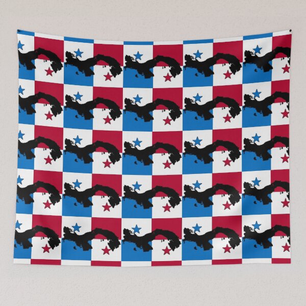 Item preview, Panama Map With Panamanian Flag designed and sold by Havocgirl.