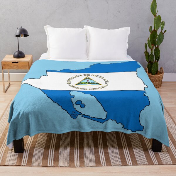 Item preview, Nicaragua Map With Nicaraguan Flag designed and sold by Havocgirl.