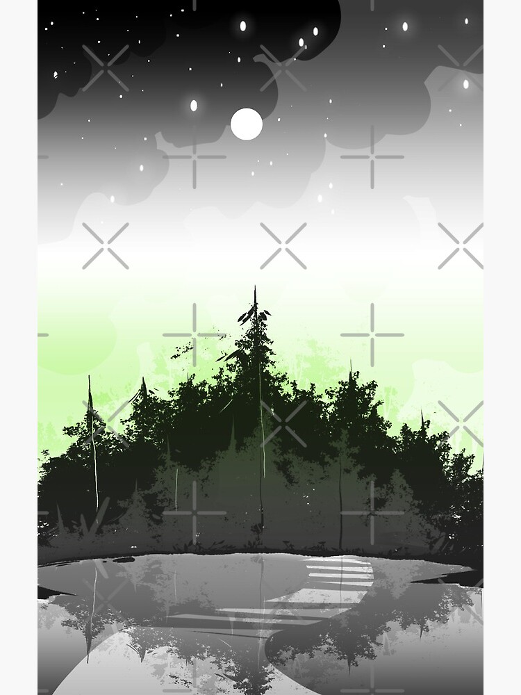 Agender Pride Forest Greeting Card For Sale By Spadenightmaren Redbubble