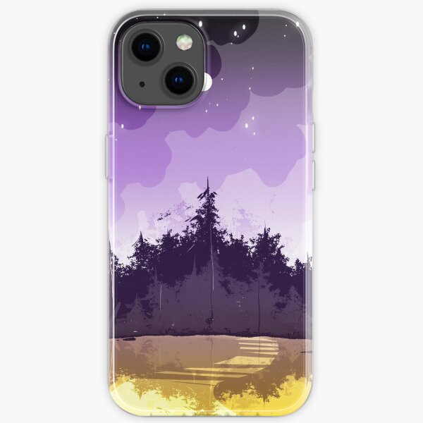 nonbinary pride forest iPhone Soft Case