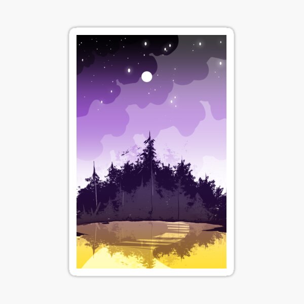Item preview, nonbinary pride forest designed and sold by spadenightmaren.