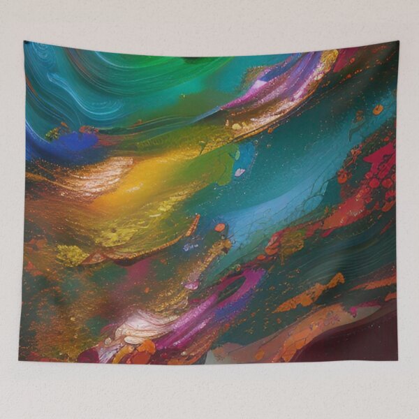 Item preview, Colorful Abstract Psychedelic Painted Pattern Design designed and sold by bandjdesigns.