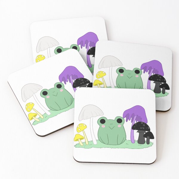 Item preview, Non-binary frog and mushrooms  designed and sold by ArtbyRoseDragon.