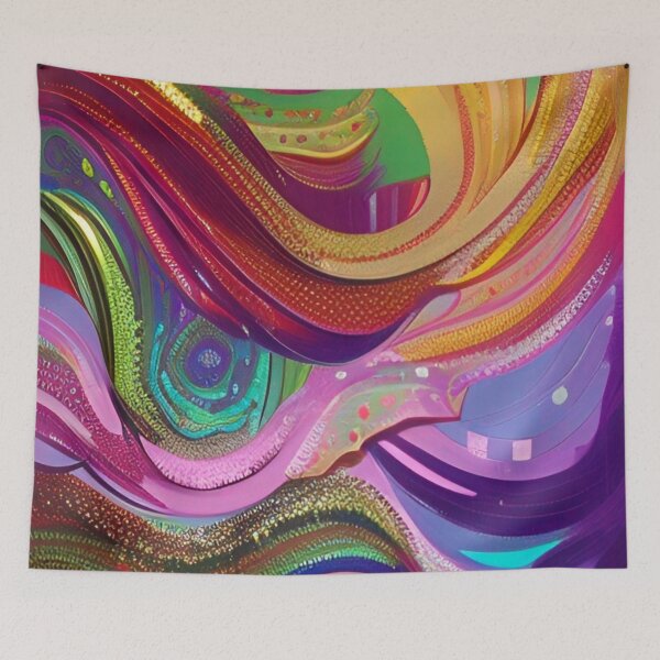 Item preview, Colorful Abstract Psychedelic Painted Pattern Design designed and sold by bandjdesigns.