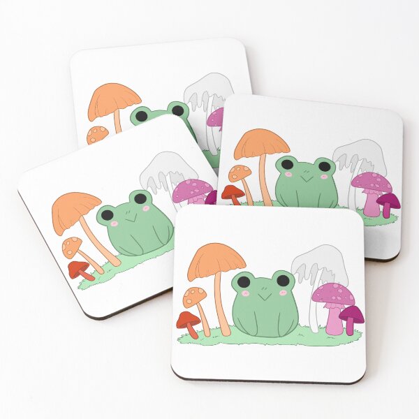 Item preview, Lesbian frog and mushrooms designed and sold by ArtbyRoseDragon.