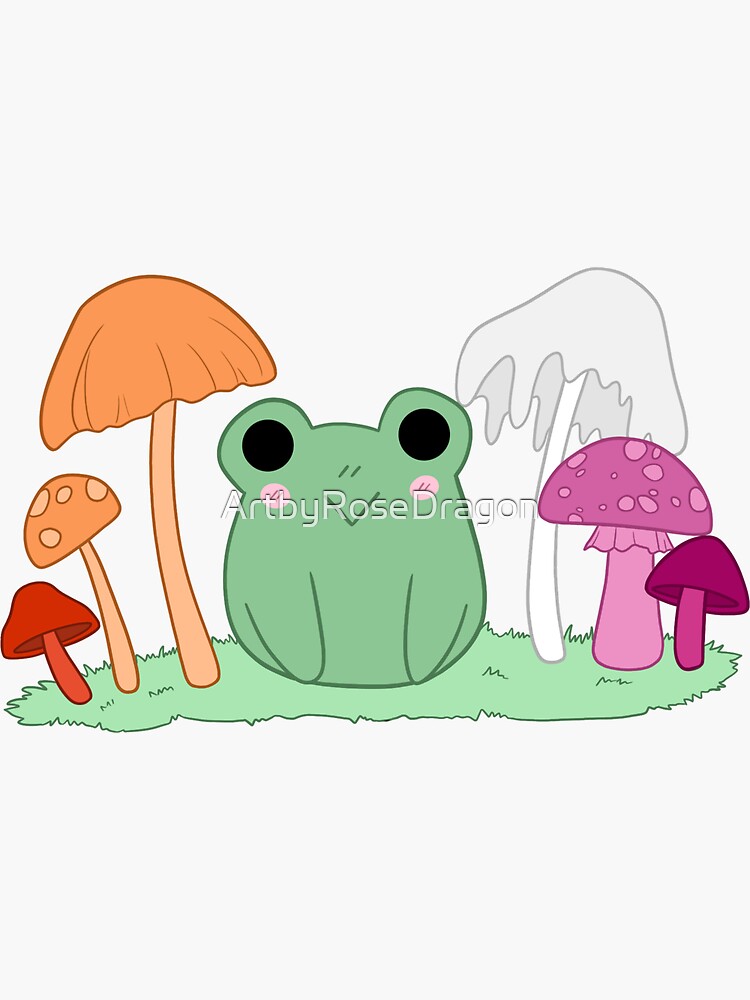 Kawaii Aesthetic Cute Frog Art 2 Matte Sticker Removable Free Shipping -   Canada