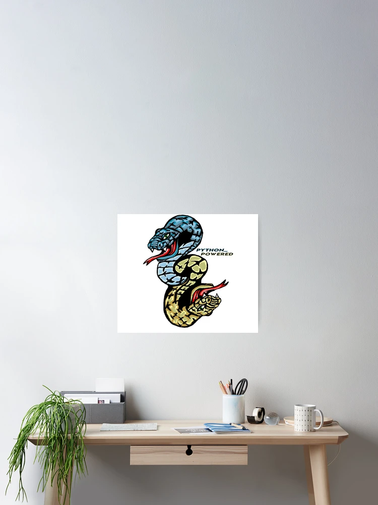 Imagen 2 de 3, Póster con la obra Python Powered, diseñada y vendida por colddistrict.
