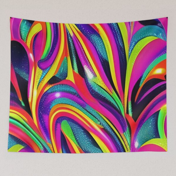 Item preview, Colorful Abstract Psychedelic Painted Pattern Design designed and sold by bandjdesigns.