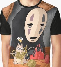 Spirited Away - Boh and No Face Knitting Graphic T-Shirt