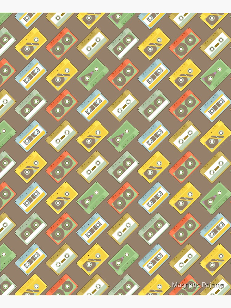Old Cassettes Print 80's 90's Cassette Tapes by MagneticMama