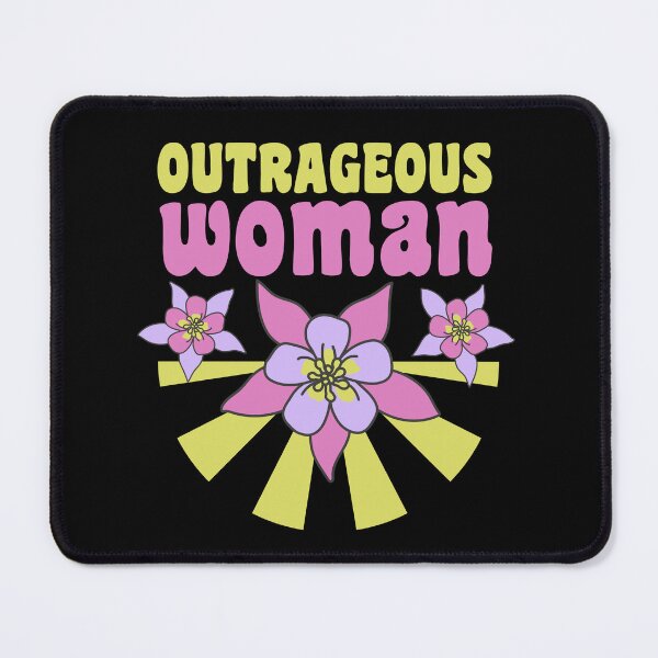 Item preview, Outrageous woman - purple flowers - girl power designed and sold by EvergreenWhimsy.