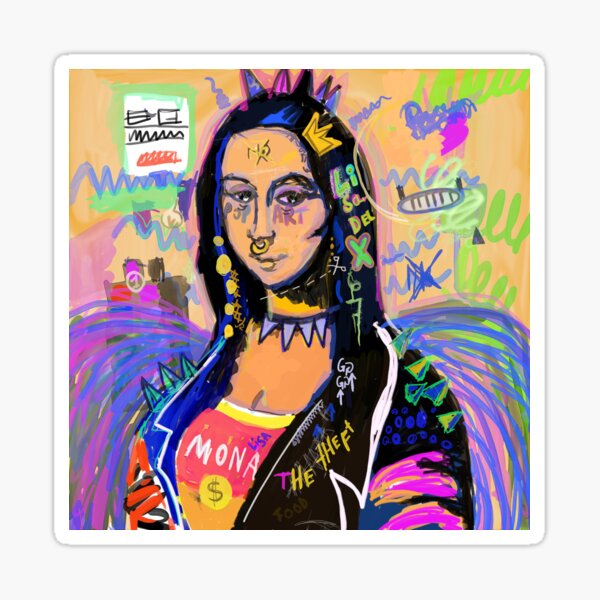 Item preview, Mona Lisa graffiti art t-shirt designed and sold by KARTICK DUTTA.