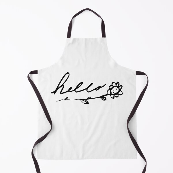 Item preview, Hello Flower Abstract Typography Doodle Line Art Black Design designed and sold by SleepingInCo.