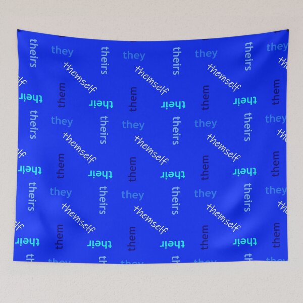 Item preview, They/Them Blue Pronouns designed and sold by Pyrolitheus.