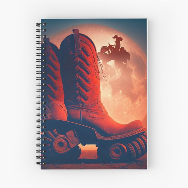 Item preview, Galactic grit cowboy boots art  designed and sold by forwardthinker.