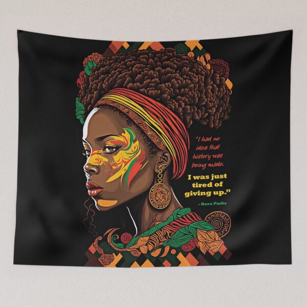 Item preview, Beautiful African Lady with Motivational Rosa Parks Quote designed and sold by CaseHavenDesign.