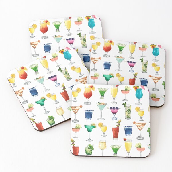 Item preview, Vivid Watercolor Cocktail Pattern designed and sold by CrossVersion.