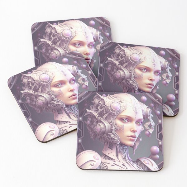 Item preview, Portrait in Pastel Colors of A Fractal Robot designed and sold by Daniel Leighton.