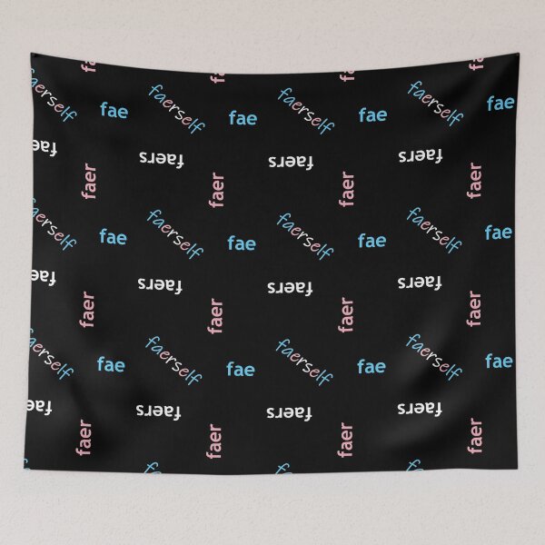 Item preview, Fae/Faer Trans Pride Flag Pronouns designed and sold by Pyrolitheus.