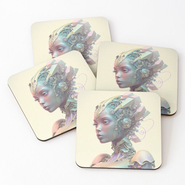 Item preview, Portrait in Pastel Colors of A Fractal Robot designed and sold by Daniel Leighton.