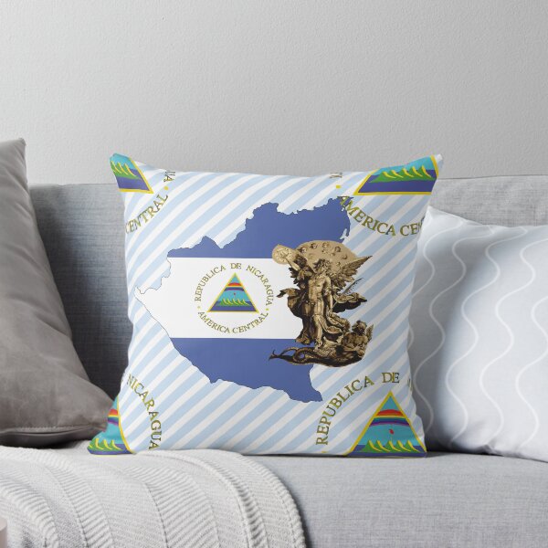 Item preview, Nicaragua Flag Map and St Michael the Archangel Angel designed and sold by hispanicworld.