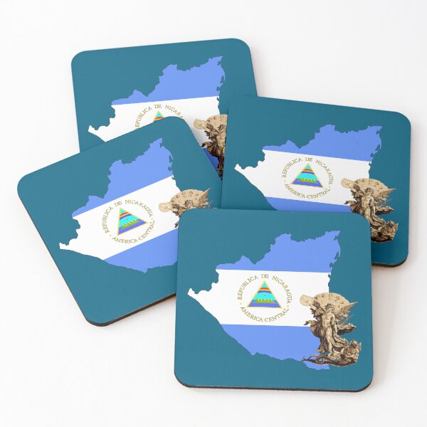 Item preview, Mapa de la bandera de Nicaragua y ángel de San Miguel Arcángel designed and sold by hispanicworld.