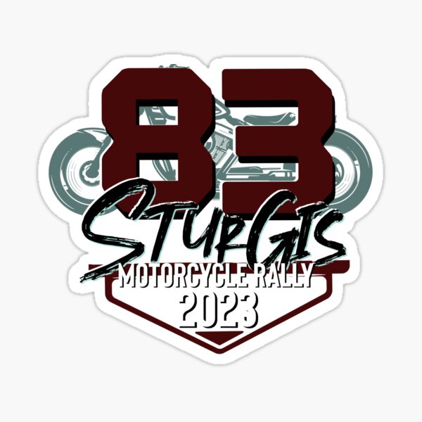 "Logo style 83rd Sturgis South Dakota Motorcycle Rally 2023" Sticker