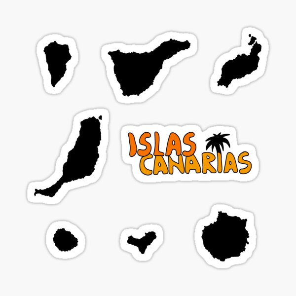 Item preview, The Canary Islands as a sticker set designed and sold by Boris  Bedarf.