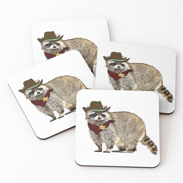 Item preview, Sheriff raccoons  designed and sold by DarbyHunterArt.