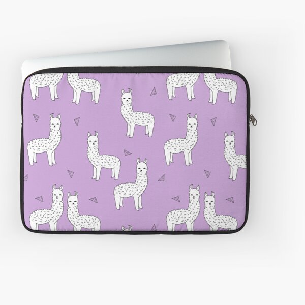 Alpaca - Wisteria Purple by Andrea Lauren Laptop Sleeve