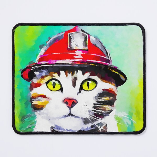 Item preview, Firefighter cat designed and sold by shrolts.