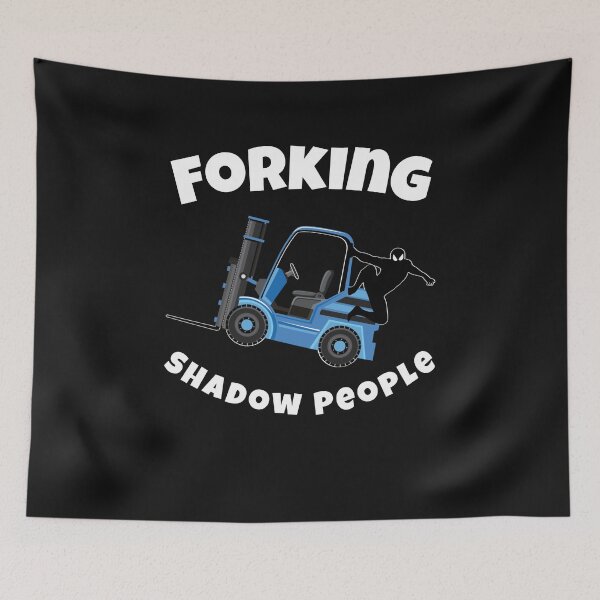 Item preview, Forklift Ninja, Forking Shadow People NFBW designed and sold by TeamsterLife.