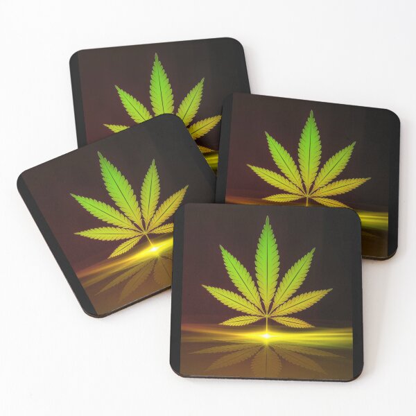 Item preview, Pot Leaf Reflection - Cannabis Marijuana Sativa Leaf  Weed Design designed and sold by CannaCreative.