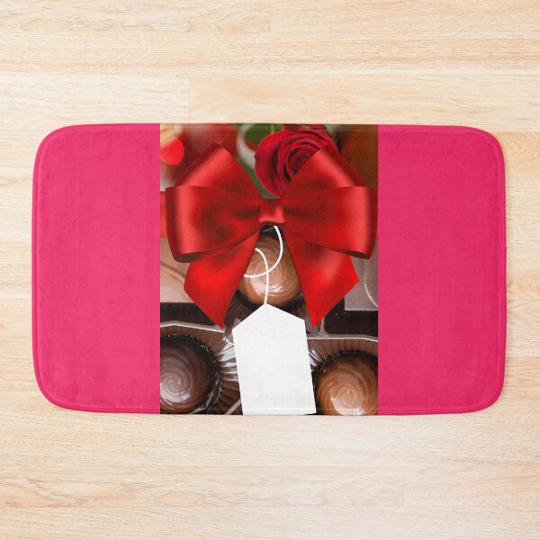 Item preview, Valentine's Day chocolate & roses present yoga mat designed and sold by 1WilanrodStudio.