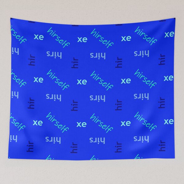 Item preview, Xe/Hir/Hirs Blue Pronouns designed and sold by Pyrolitheus.
