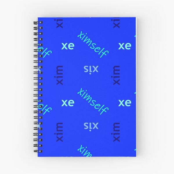 Aperçu de l'œuvre Pronoms bleus Xe/Xim/Xis créée et vendue par Pyrolitheus.