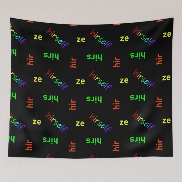 Item preview, Ze/Hir/Hirs Rainbow Pronouns designed and sold by Pyrolitheus.