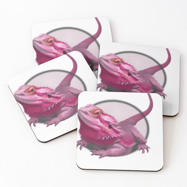 Item preview, Framed Hot Pink Bearded Dragon  designed and sold by Lilieae.