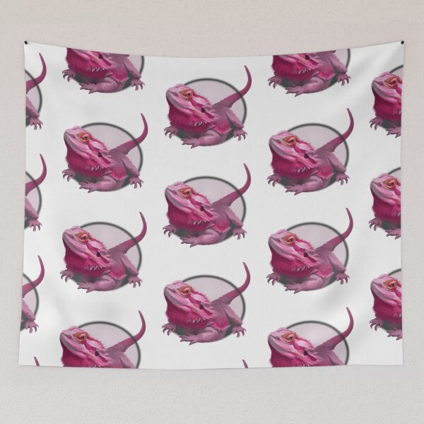 Item preview, Framed Hot Pink Bearded Dragon  designed and sold by Lilieae.
