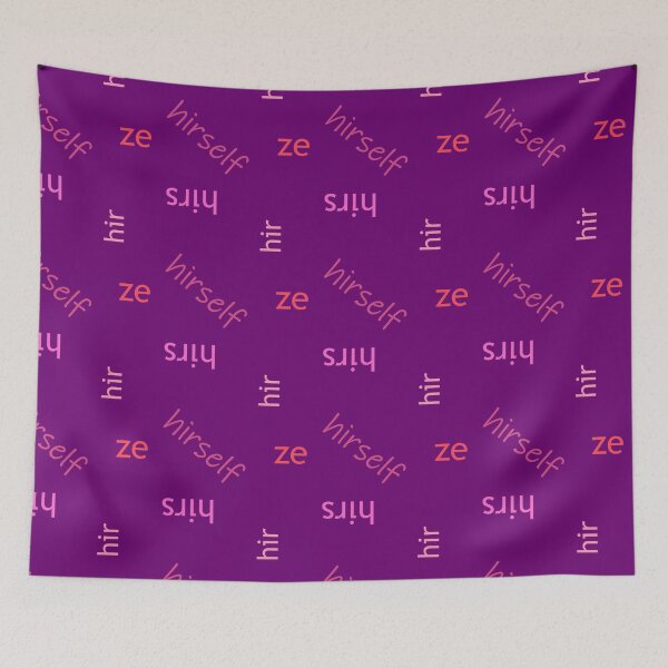 Item preview, Ze/Hir/Hirs Pink Pronouns designed and sold by Pyrolitheus.