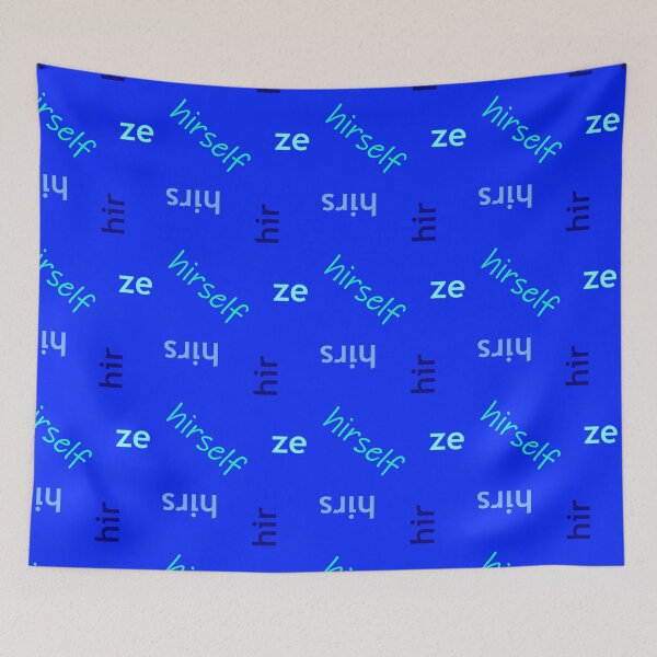 Item preview, Ze/Hir/Hirs Blue Pronouns designed and sold by Pyrolitheus.