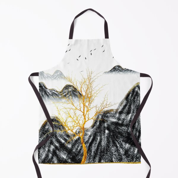 Item preview, Black and Golden Abstract Mountain Landscape designed and sold by Trendy Valley .