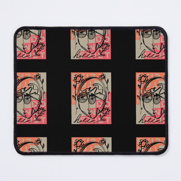 Item preview, Hello Darlin Abstract Face with Glasses and Flowers Line Art I Do Not Exist Design designed and sold by SleepingInCo.