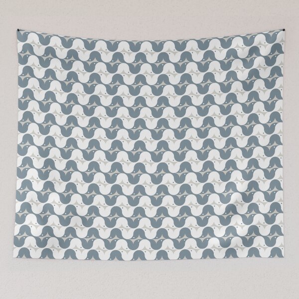 Item preview, Geometric Pattern: Quarter Circle Raven: Bluestone designed and sold by Red Wolf.