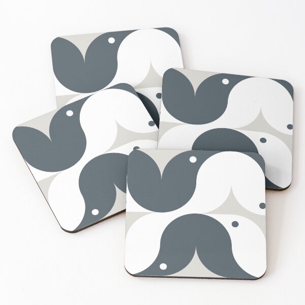 Item preview, Geometric Pattern: Quarter Circle Raven: Pebble designed and sold by Red Wolf.