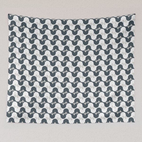 Item preview, Geometric Pattern: Quarter Circle Raven: Pebble designed and sold by Red Wolf.