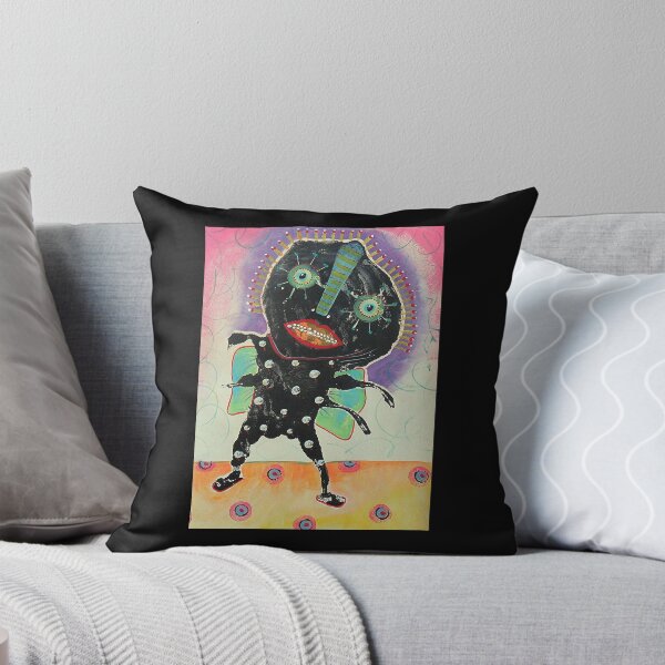 Aperçu de l'œuvre Fly Man Version Colorée Art Brut Art Figuratif créée et vendue par BeaOutsiderArt.
